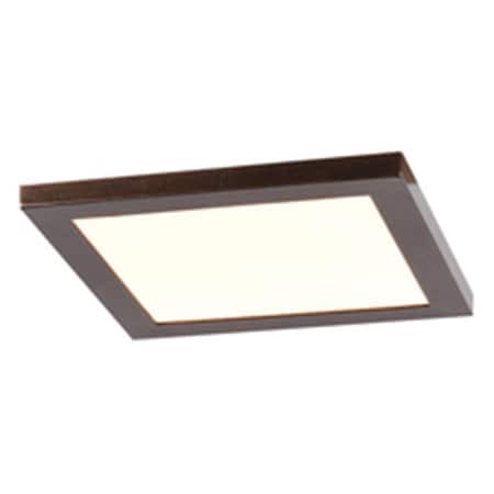 Or 20813LEDD-BRZ-ACR 5.5 x 5.5 x 0.5 in. Boxer LED Square Flush Mount, Bronze & Acrylic Lens OR2517011